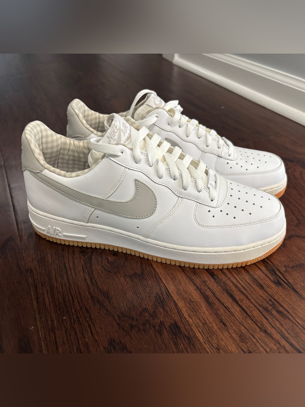 2011 Gingham Deadstock Nike Air Force 1 - White/Tech Grey - Never worn Men’s 11
